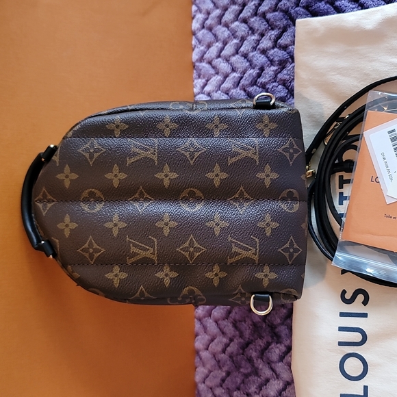 Louis Vuitton Mini Palm Springs Backpack Monogram Flower New Tags - Picture 4 of 17